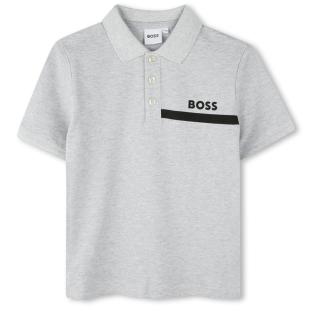 Grau/Schwarzes Polohemd für Jungen von Hugo Boss J52731 Ansicht 0