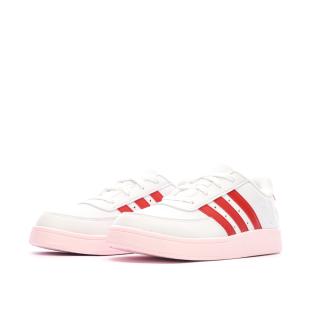Baskets Rouges/Blanches Fille Adidas Breaknet 2.0 vue 0