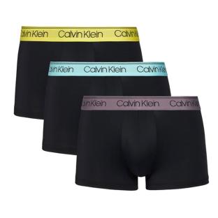 X3 Boxers Noir/Vert/Violet/Bleu Homme Calvin Klein Jeans Rise pas cher