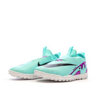 Chaussures de Football Turquoise Junior Nike Jr Zoom Vapor 15 Academy TF vue 6