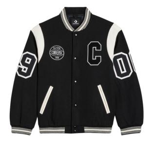 Chaqueta Converse Luxury Varsity Bomber Negro, Hombre ver 0