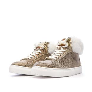 Baskets Beige/Noir Femme Les Tropéziennes Roadster Leopard vue 6