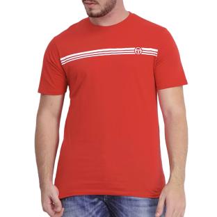 T-shirt Rouge Homme Sergio Tacchini Stripe B pas cher