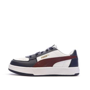 Baskets Blanches/Bordeaux/Noires Garçon Puma Caven pas cher
