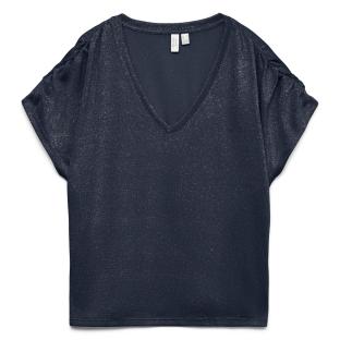 T-Shirt Marine Femme Vero Moda Golda vue 0
