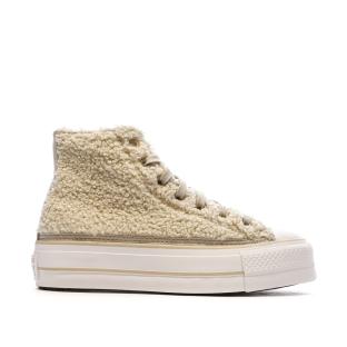 Baskets Beiges Femme Converse Chuck Taylor All Star Lift A05509C vue 2