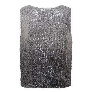 Top Sequins Gris Argent Femme JDY Milo vue 2
