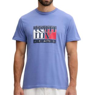 T-shirt Bleu Homme Tommy Hilfiger Flag vue 0
