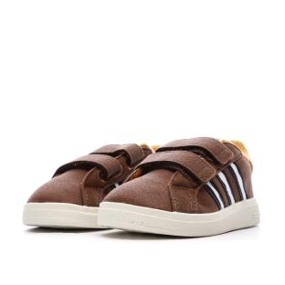 Baskets Marrons Garçon Adidas Grand Court vue 6