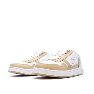 Baskets Blanche/Beige Homme Lacoste T-clip 124 vue 0