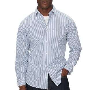 Chemise à Rayures Bleu Homme Calvin Klein Jeans Poplin Stripe pas cher