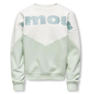 Sweat Vert/Blanc Fille Kids ONLY Kogruna vue 0