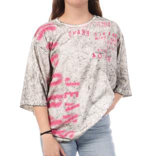 T-Shirt Gris/Rose Femme Kaporal VANNE vue 0