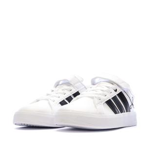 Baskets Blanc/Noir Enfant Adidas Grand Court vue 0