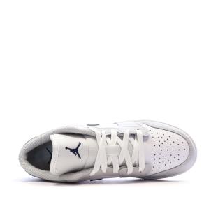 Basket Grise/Marine Garçon Nike Air Jordan 1 Low vue 4