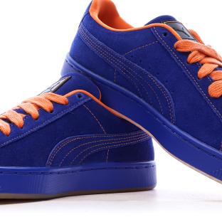 Baskets Bleues/Oranges Garçon Puma Suede Rocket League Jr vue 7