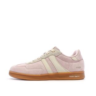 Baskets Rose/Ecru Femme Teddy Smith 120519 pas cher