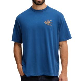 T-Shirt Bleu Homme Calvin Klein Jeans Monolog vue 0
