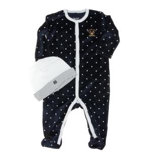 Ensemble de Naissance Marine/Blanc Bébé EOM Pazoly vue 2