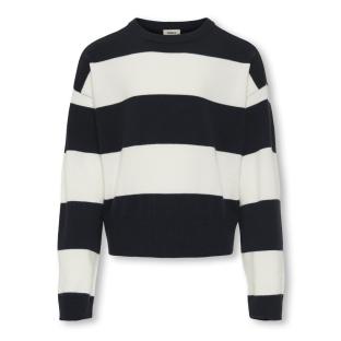 Pull à Rayures Noir/Blanc Fille Kids ONLY Kogtala Stripe pas cher