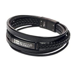 Bracelet Noir Homme Geographical Norway 315138 pas cher
