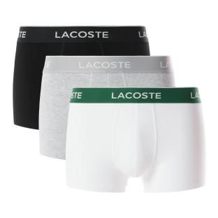 X3 Sous-vêtement Gris/Blanc/Noir Homme Lacoste Stret pas cher