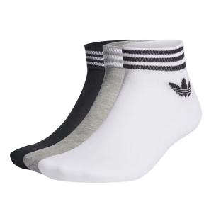 x3 Paires de chaussettes Blanches/Noires Homme Adidas Tref Ank vue 0