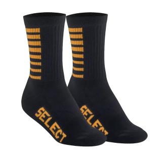 X1 Paire de Chaussettes Noir/Orange Mixte Select Sports Basic vue 0