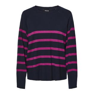 Pieces Sia Women's navy/pink jumper Photo of the Espace des Marques %store% store - view of %key%