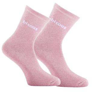 Chaussettes Roses Femme Twinday Bisous vue 0