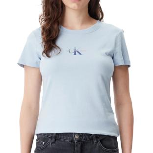 T-shirt Bleu Femme Calvin Klein Jeans Gradient pas cher