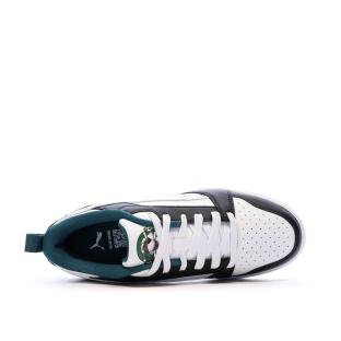 Baskets Noires/Blanches/Vertes Garçon Puma Rebound V6 vue 0