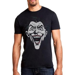 T-Shirt Noir Homme Dc Comics Joker Lines vue 0