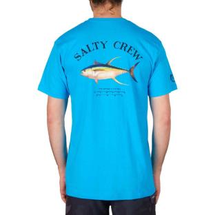 T-shirt Bleu Homme Salty Crew Mount vue 2