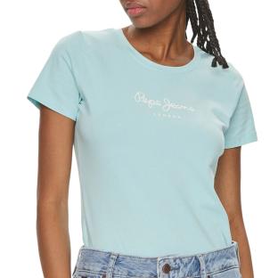 T-shirt Bleu Ciel Femme Pepe jeans New Virginia pas cher