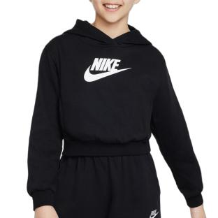 Sweat Capuche Noir Fille Nike Club Fleece pas cher