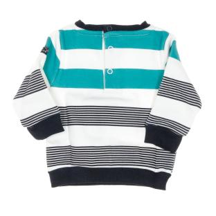 Sweat Vert/Marine à Rayures Garçon EOM Sweat vue 0