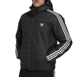 Doudoune à Capuche Noir Homme Adidas Pad Hooded Puff pas cher