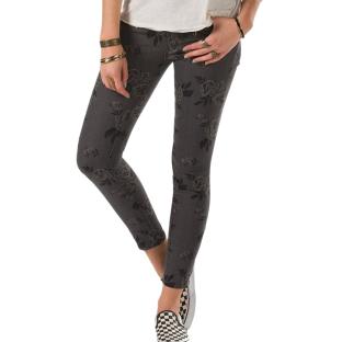 Jean Noir Femme Vans Moto Skinny Denim pas cher