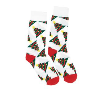 Chaussettes Blanc/Vert Mixte Stella Green Sapins pas cher