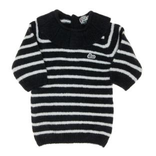 Robe Marinière Marine/Blanc Fille EOM Peti pas cher
