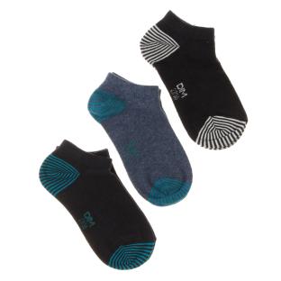 3x Paires de Chaussettes Bleu/Noir à Motifs Fille Dim Fantaisie pas cher