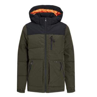 Doudoune Kaki Garçon Jack & Jones Jeotto Puffer vue 3
