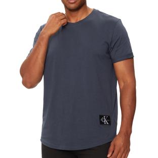 T-shirt Gris Homme Calvin Klein Jeans Badge Turn Up J30J323482 pas cher