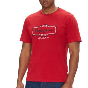 T-shirt Rouge Homme Pepe Jeans Daxton pas cher
