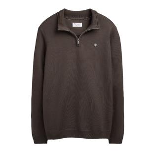 Pull 1/4 Zip Marron Foncé Homme Teddy Smith Marty 2 vue 0