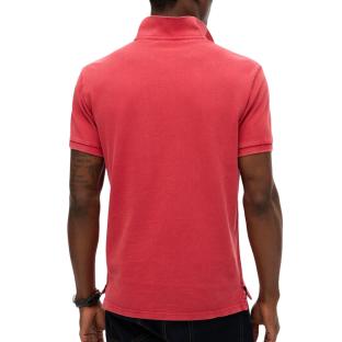 Polo Rose Homme Superdry Classic Pique vue 0