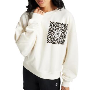 Sweat Beige Femme Converse Leopard pas cher