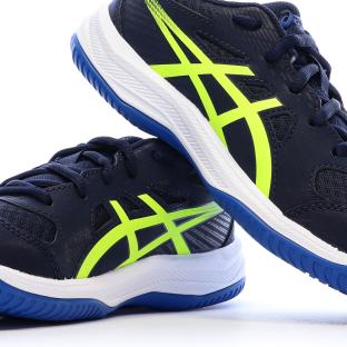 Asics Upcourt 6 Men's Padel Shoes Navy/Fluorescent Yellow Photo of the Espace des Marques %store% store - view of %key%