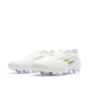 Chaussures de football Blanches/Doré Garçon Adidas F50 League vue 0